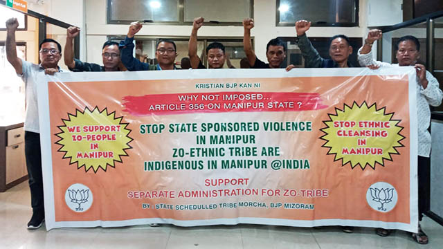 Mizoram BJP ST Morcha demands President's Rule in Manipur 