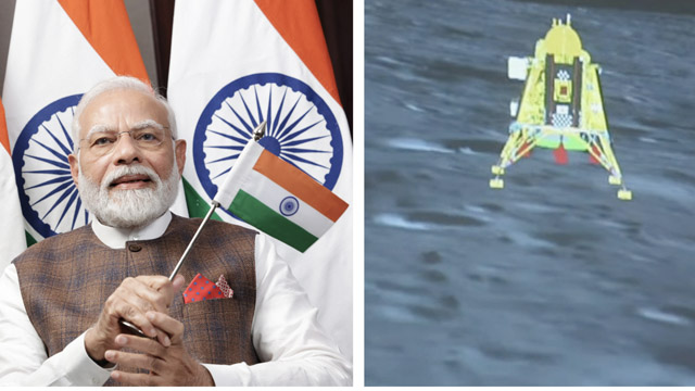 ISRO's Chandrayaan-3 successfully does a soft landing on the moon
