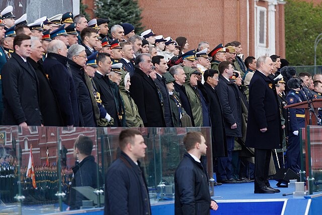 Russian President Vladimir Putin at the Victory Day Parade, Red Square, on Thursday, May 9th.