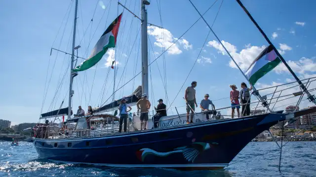 Madleen before leaving Italy for Gaza.